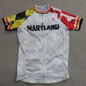 Hill Killer Cycling Jersey Small White Maryland Full Zip